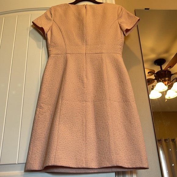 Talbots petites 4P beautiful textured cap sleeve shift dress fabulous baby pink - Picture 9 of 12